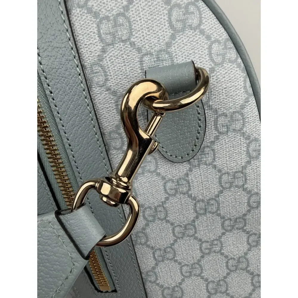 Gucci Ophidia Medium Duffle Bag in Blue GG Supreme Canvas and Leather